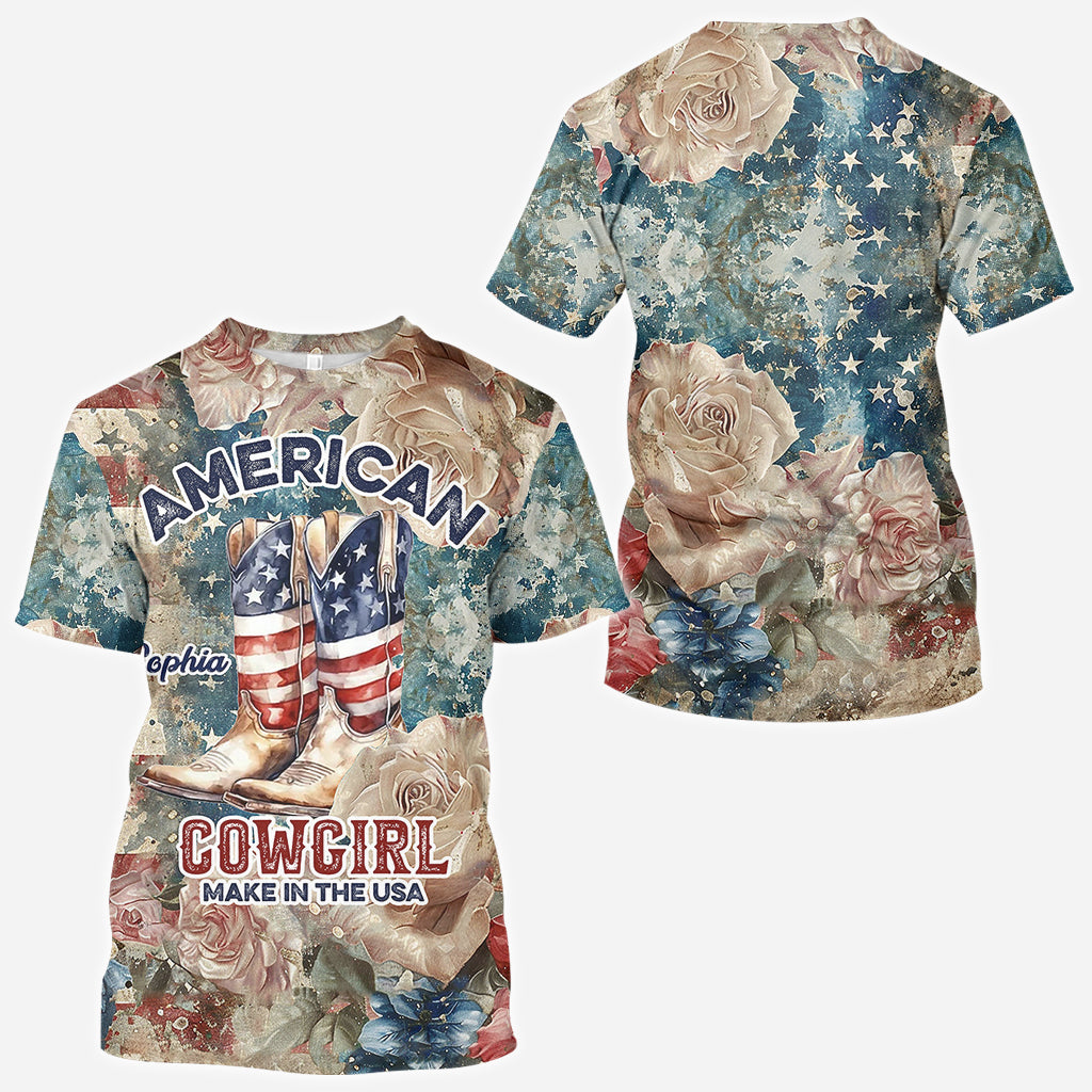 American Cowgirl - Personalized Country Girl All Over Shirt