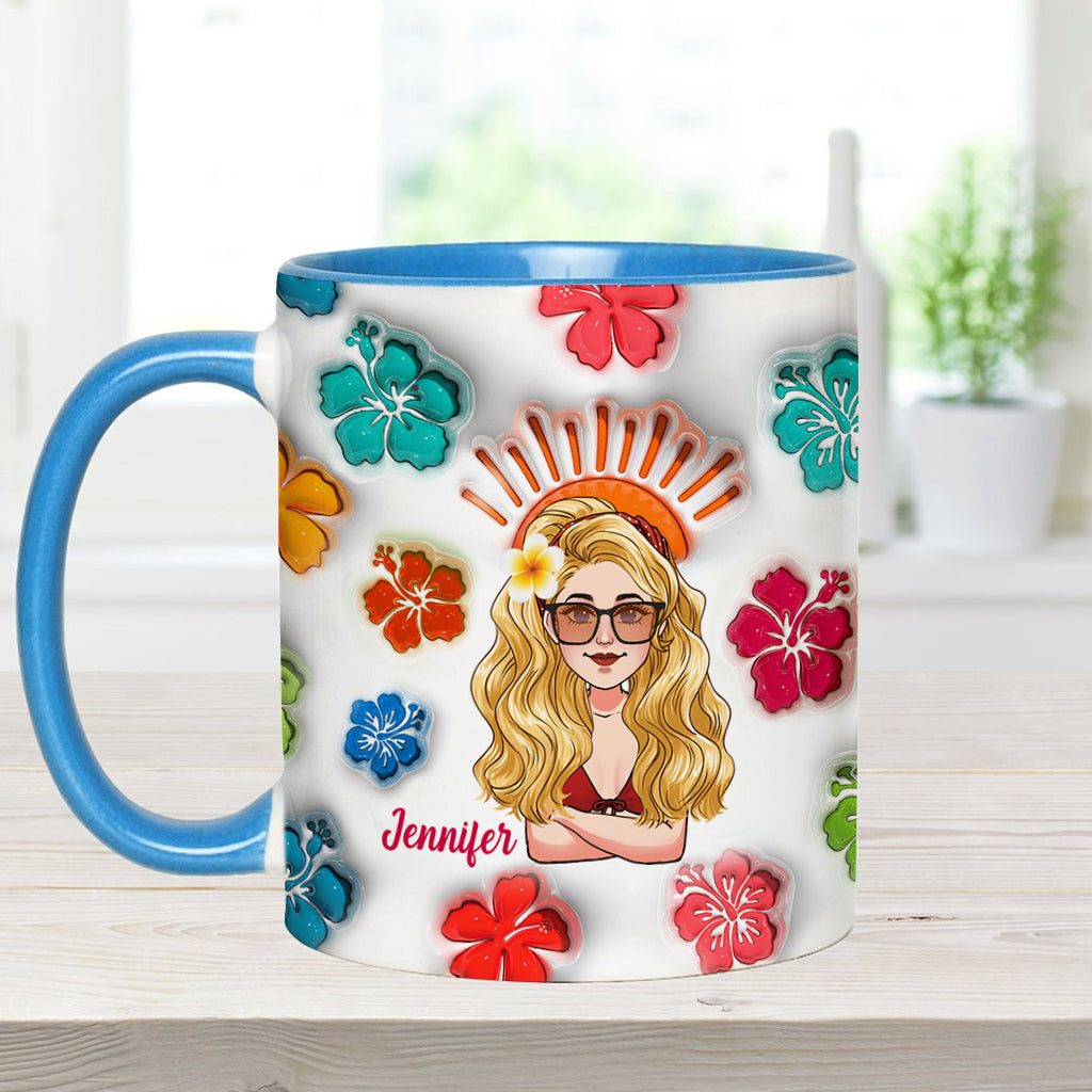 Summer Vibes - Personalized Sea Lover Accent Mug