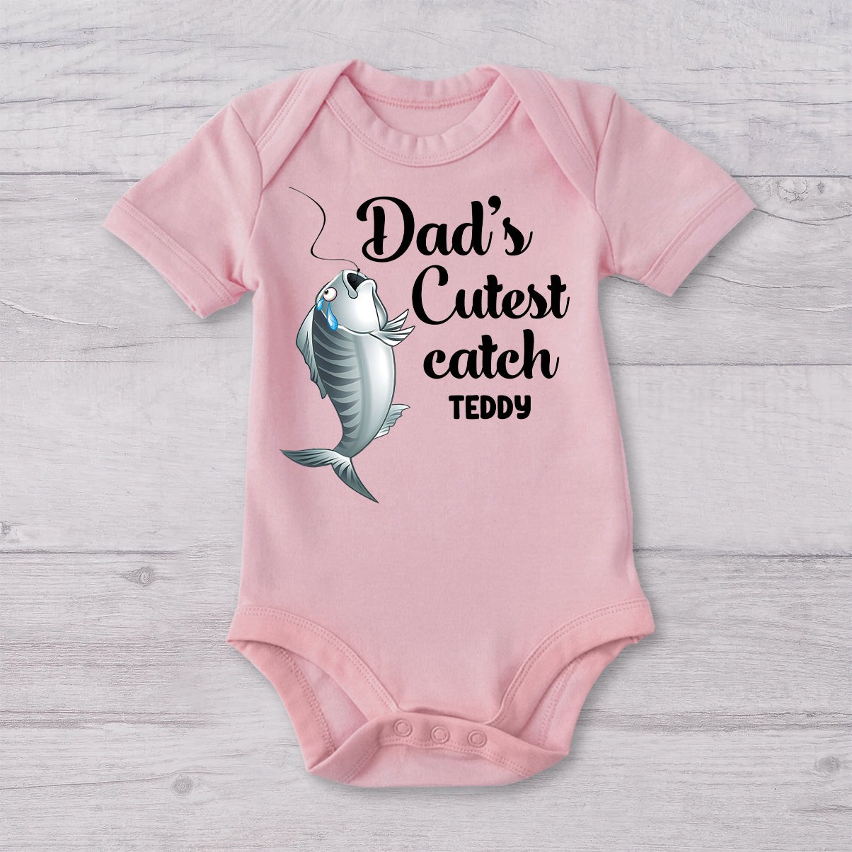 Reel Cool Dad - Personalized Fishing T-shirt And Baby Onesie