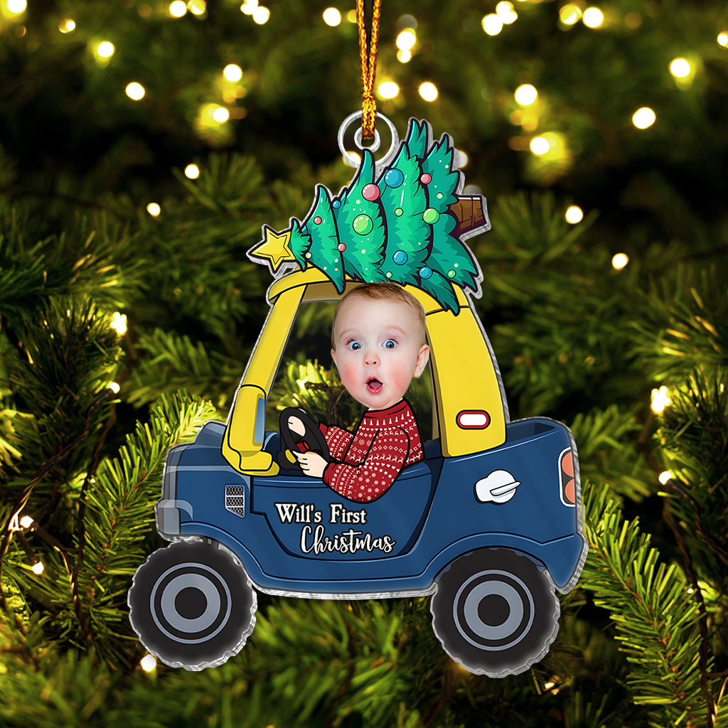 Baby's First Christmas - Personalized Newborn Transparent Ornament