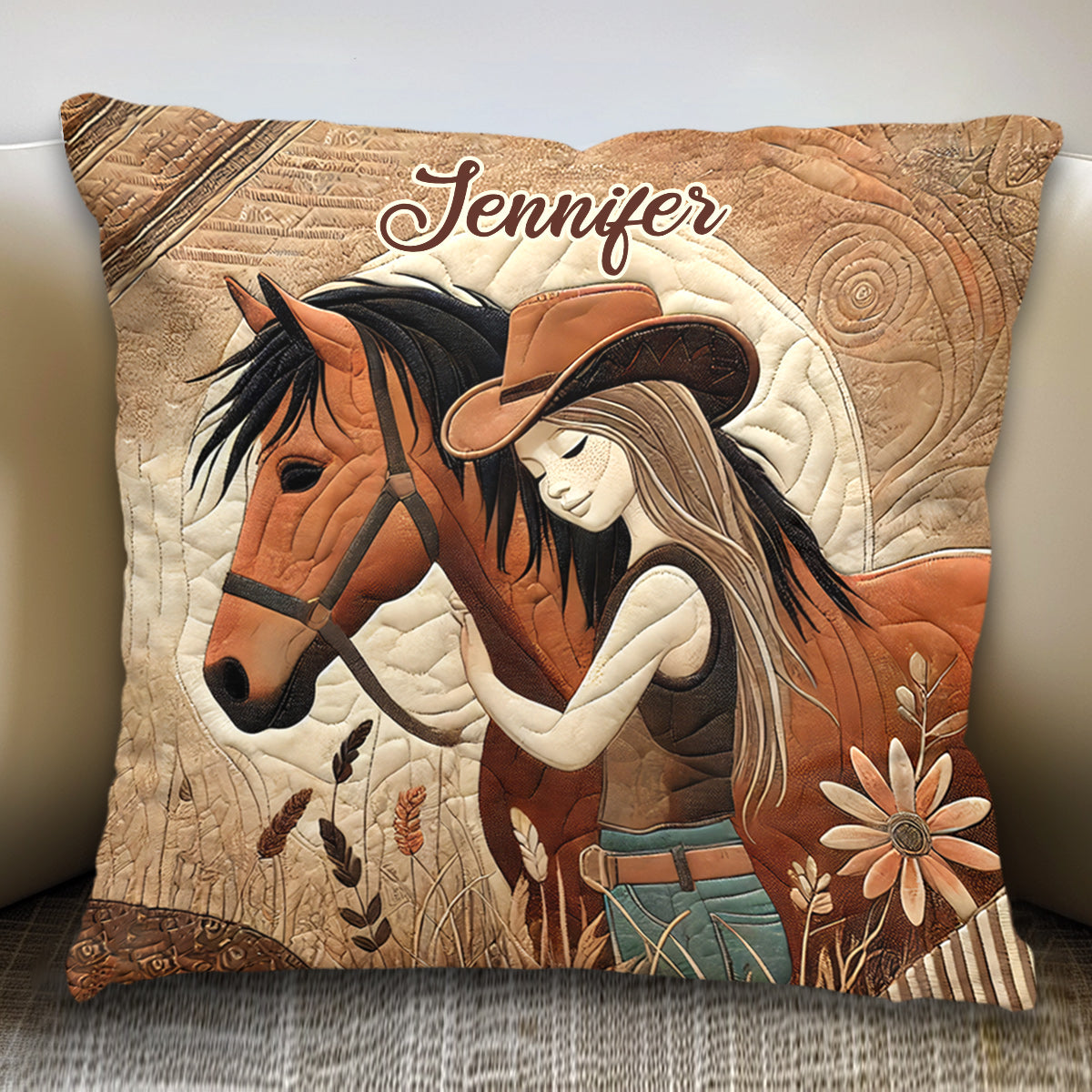 Horse Lovers - Personalized Horse Throw Pillow