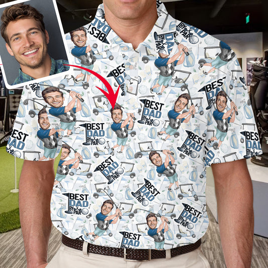 Best Dad By Par - Personalized Golf Polo Shirt