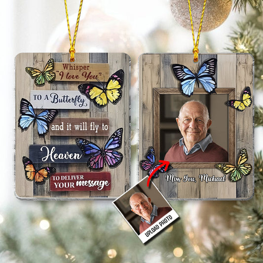 Whisper I Love You To A Butterfly - Personalized Memorial Ornament
