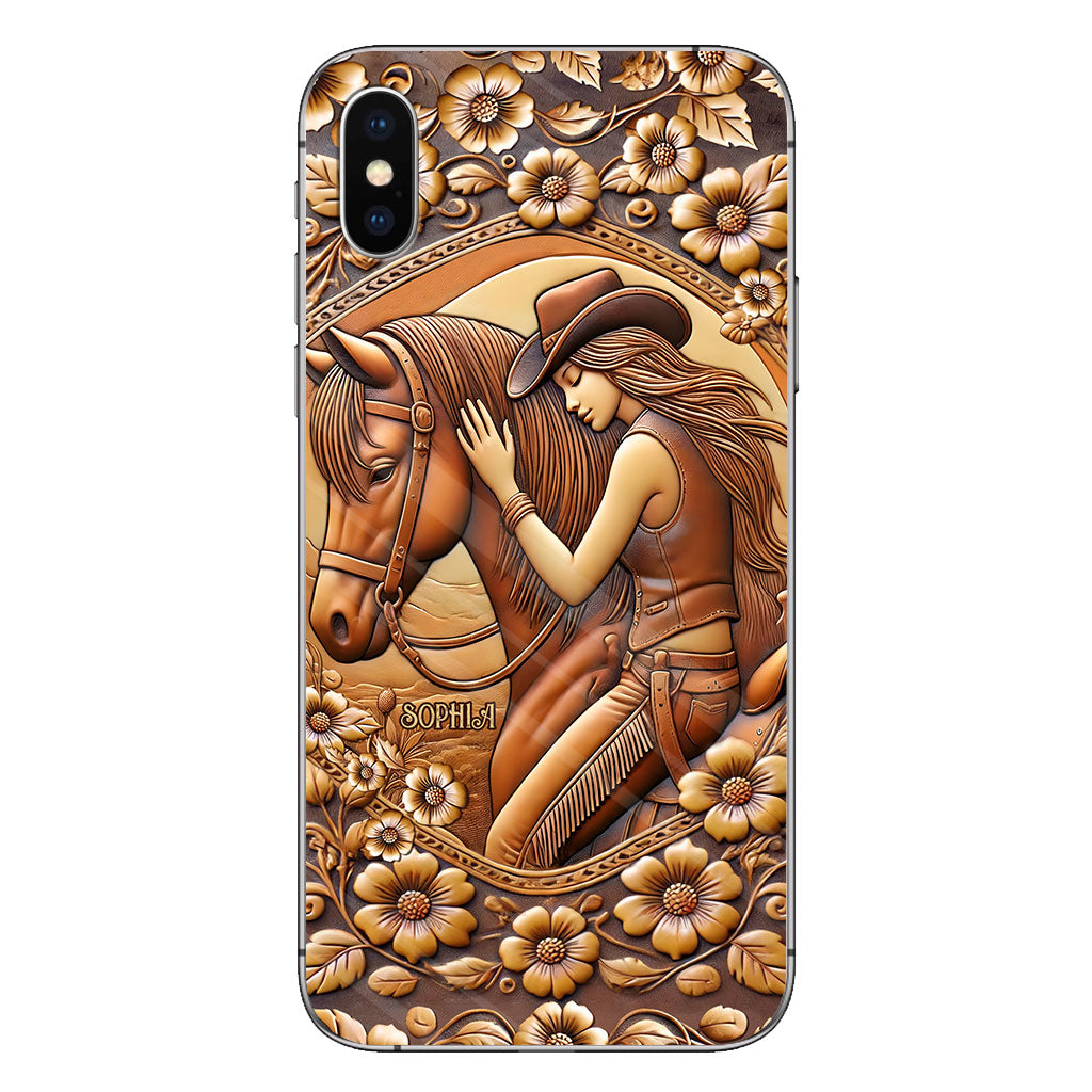 A Girl And Her Horse - Personalized Horse Phone Case