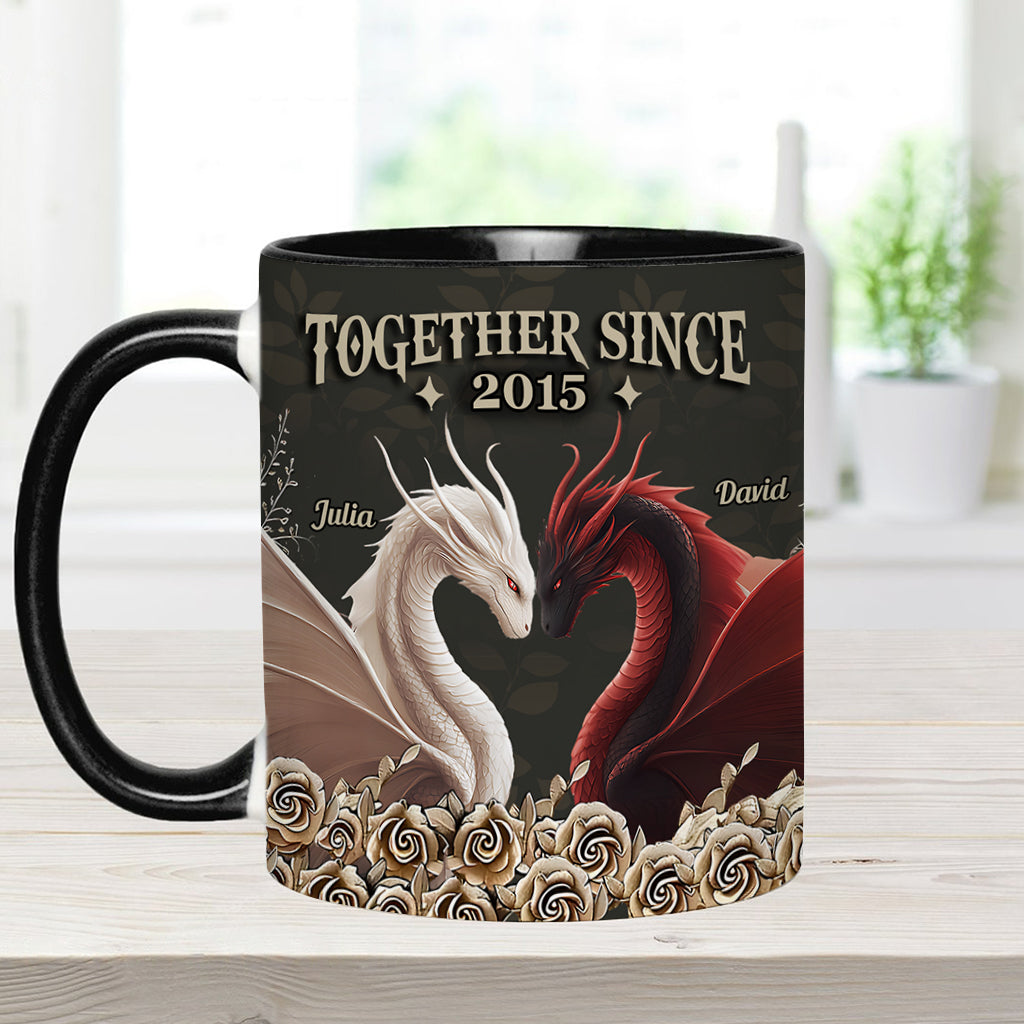 From Our First Kiss - Personalized Dragon Accent Mug