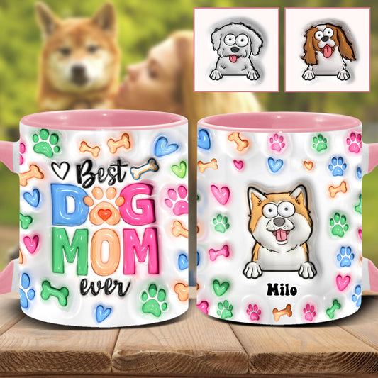 Dog Mom Life - Personalized Dog Accent Mug