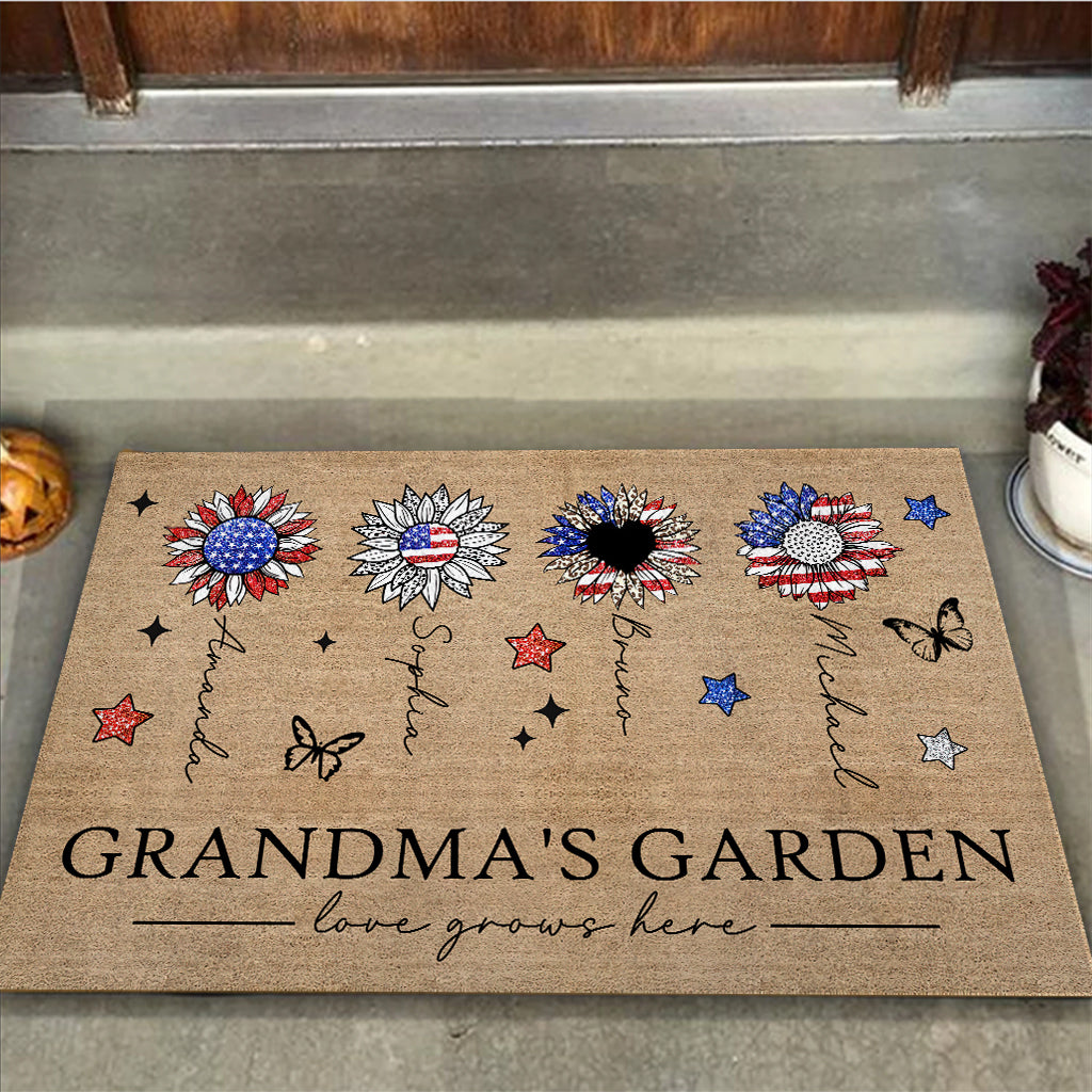 Grandma's Garden - Personalized Grandma Doormat