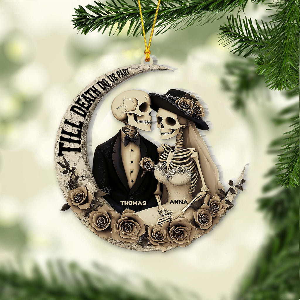 Till Death Do Us Part - Personalized Skull Ornament