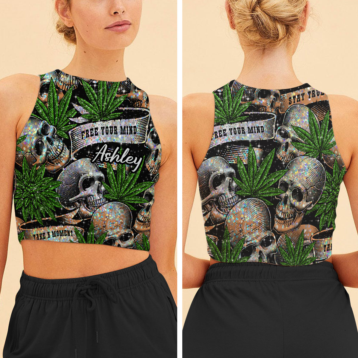 Stay High - Personalized Weed Crop Tank Top