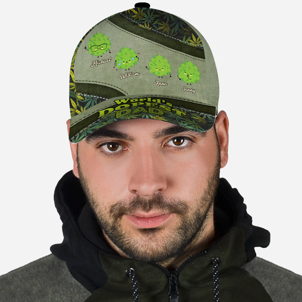 Dopest Dad Marijuana Daddy - Personalized Father Classic Cap