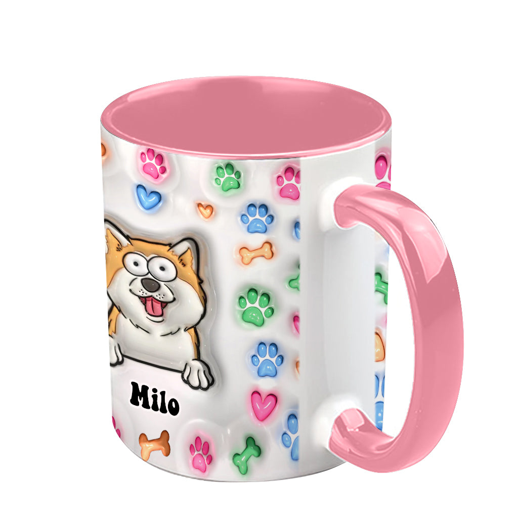 Dog Mom Life - Personalized Dog Accent Mug