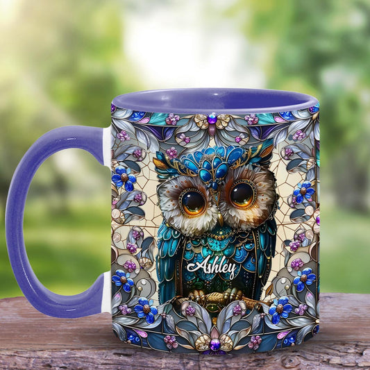 Charming Owl - Personalized Owl Accent Mug