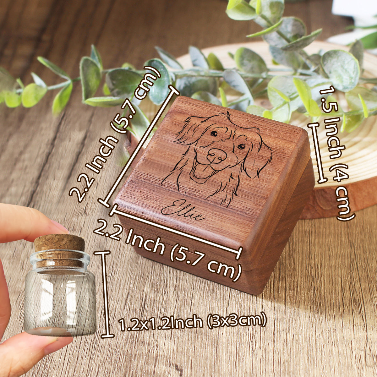 Miss You Lil Bud - Personalized Dog Pet Fur Keepsake