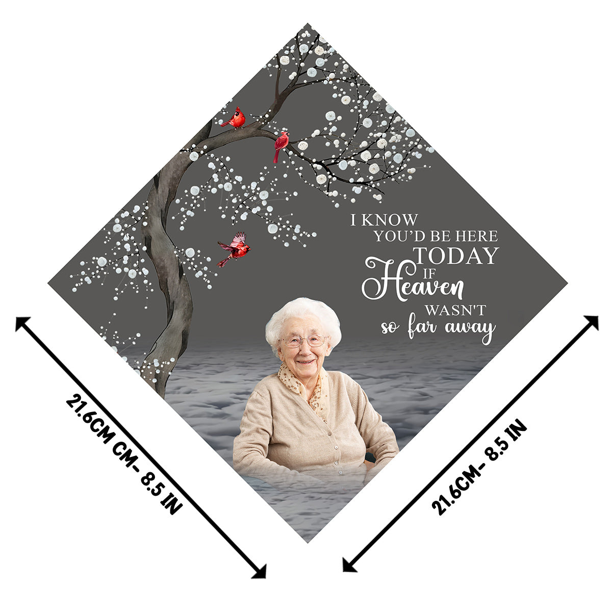 I Know You'd Be With Me - Personalized Graduation Cap Topper