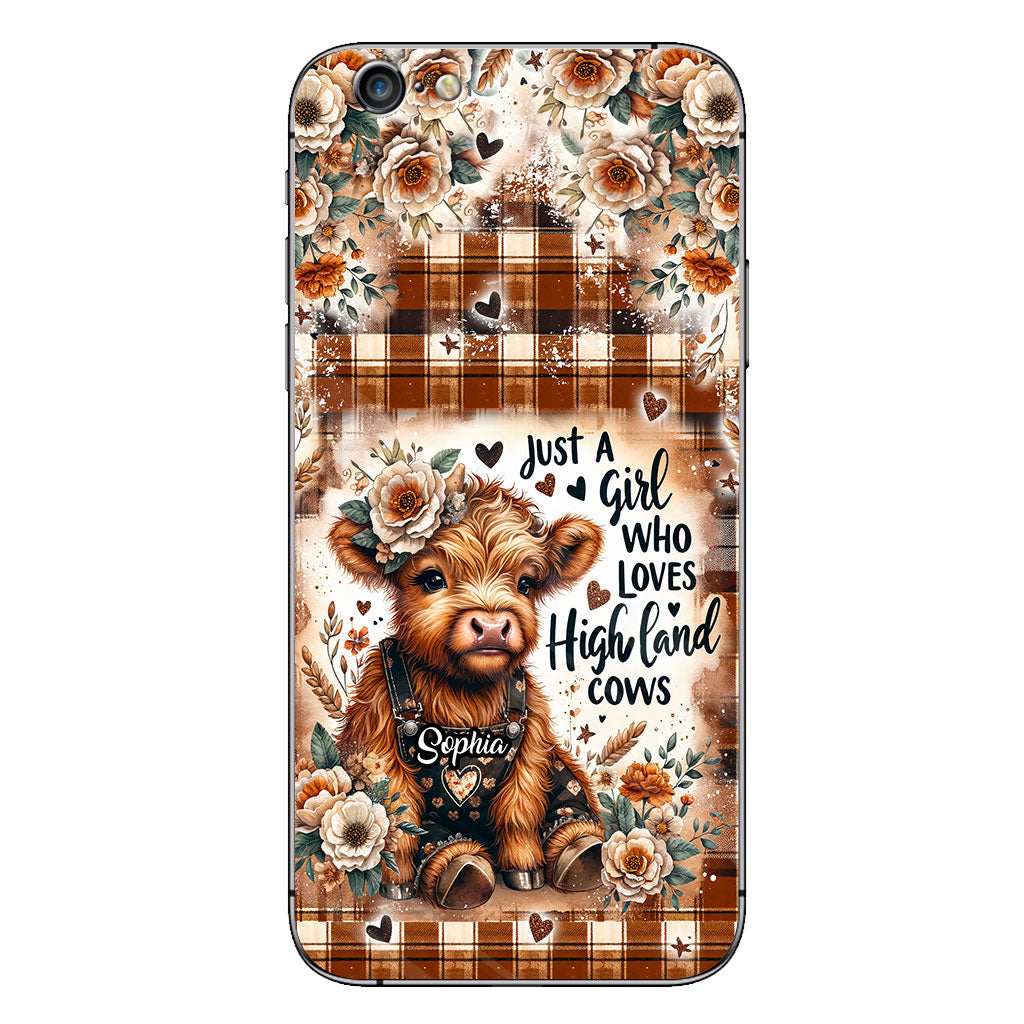 Jut A Girl Who Loves Highland Cow - Personalized Phone Case