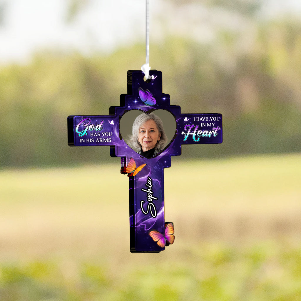 God Has You In His Arm, I Have You In My Heart - Personalized Memorial Wind Chime