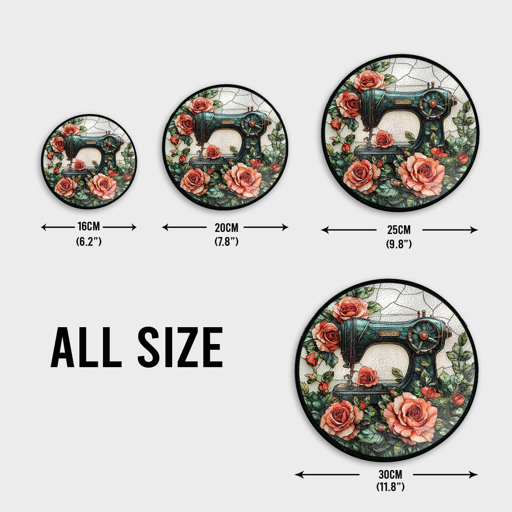 Beautiful Sewing Machine - Personalized Sewing Stained Glass Suncatcher