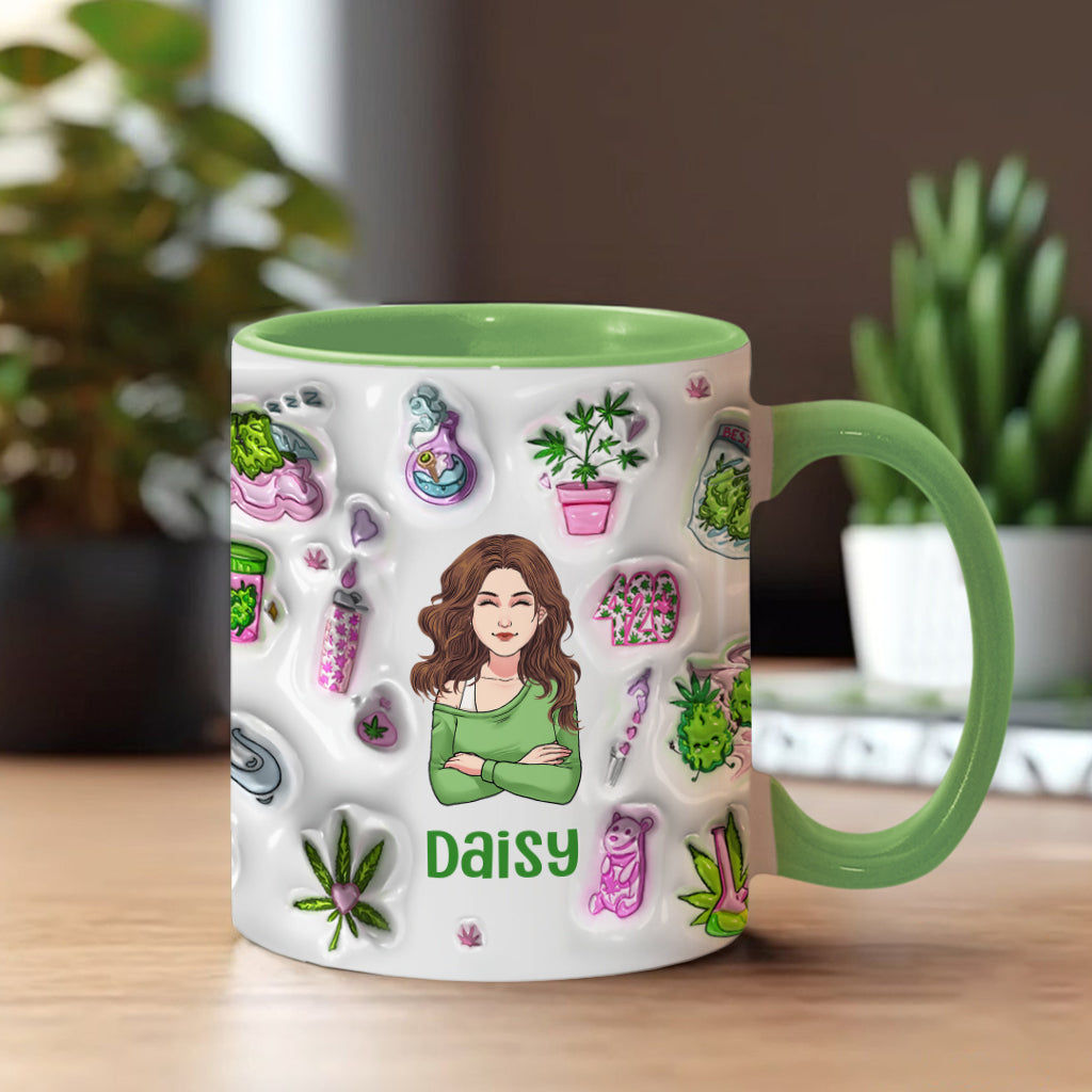 Puff Puff Pass Inflated 3D - Personalized Weed Accent Mug