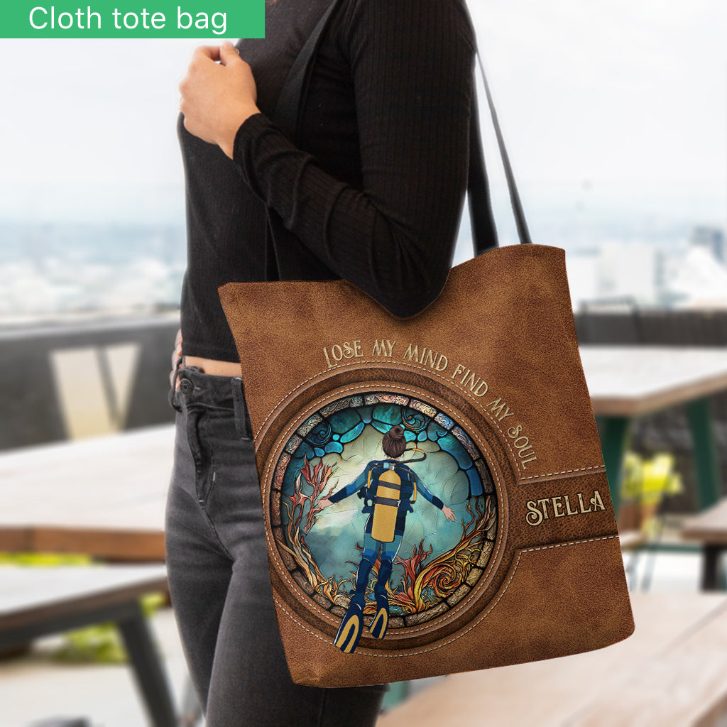 Into The Ocean I Go - Personalized Scuba Diving Tote Bag