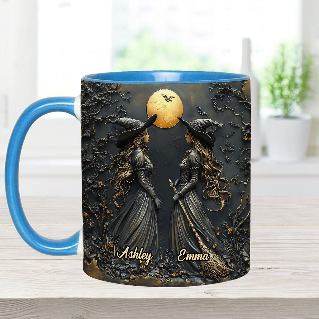 Witches By Nature Bitches By Choice - Personalized Bestie Accent Mug