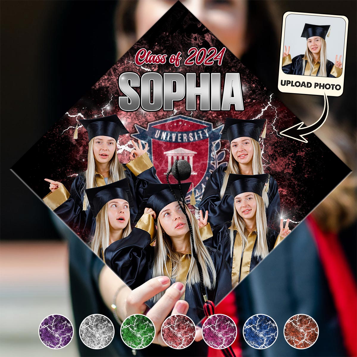 Proud Graduation 2024 - Personalized Graduation Cap Topper