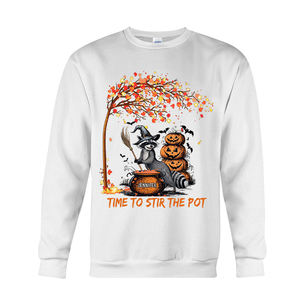 Time To Stir Witch Brew - Personalized Raccoon T-shirt And Hoodie