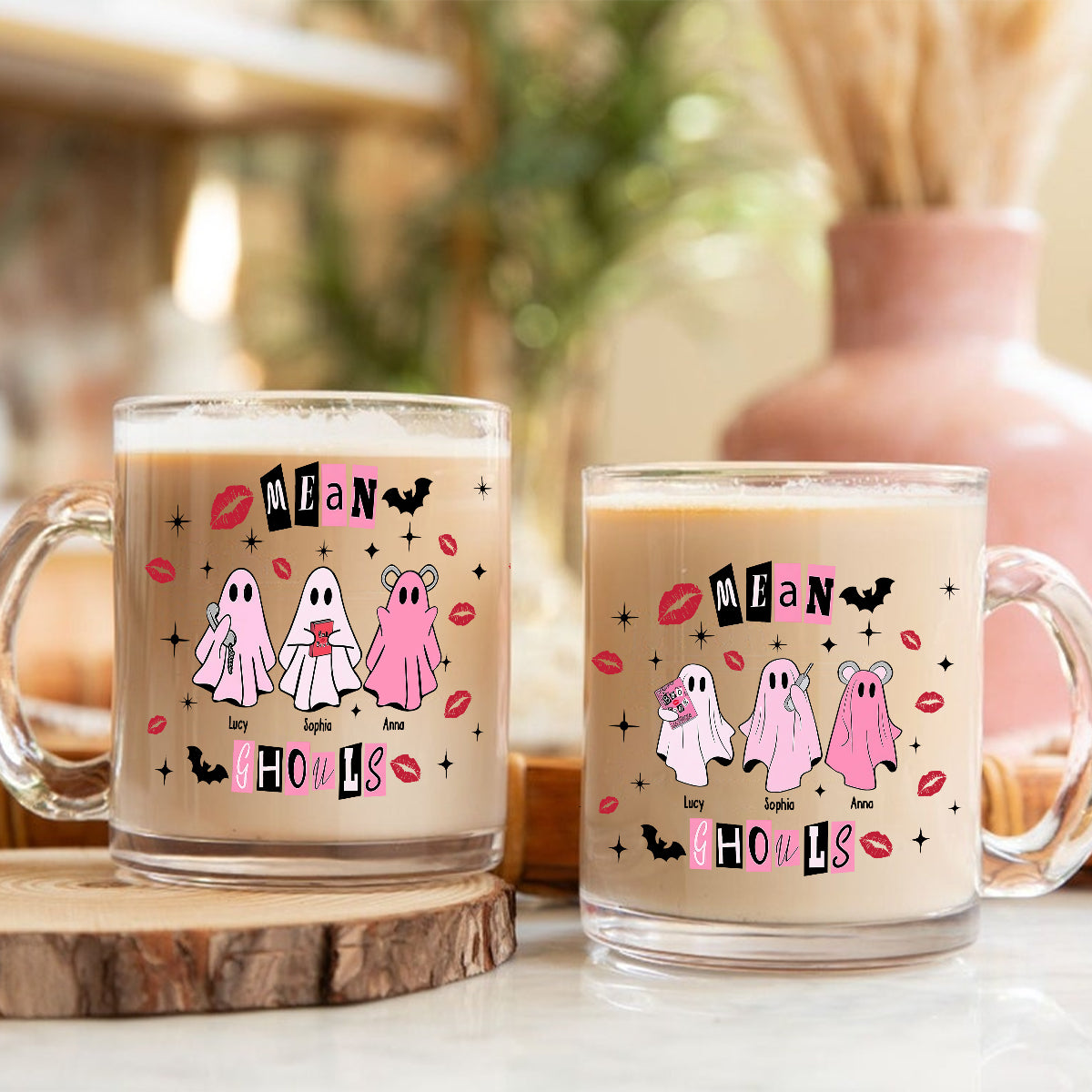 Mean Ghouls - Personalized Bestie Glass Mug