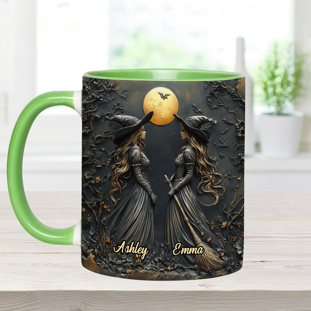 Witches By Nature Bitches By Choice - Personalized Bestie Accent Mug