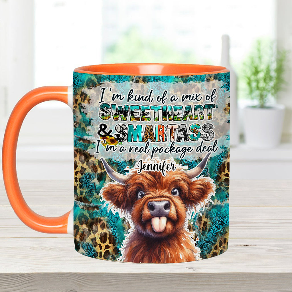 Sassy Highland Cow - Personalized Accent Mug