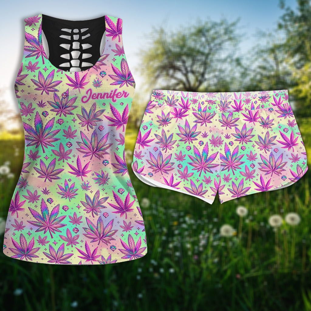 High Maintenance - Personalized Weed Hollow Tank Top and Women Shorts