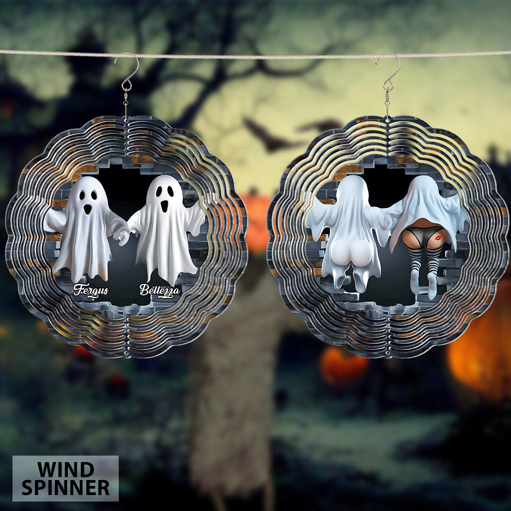 Funny Ghost Couple - Personalized Couple Wind Spinner