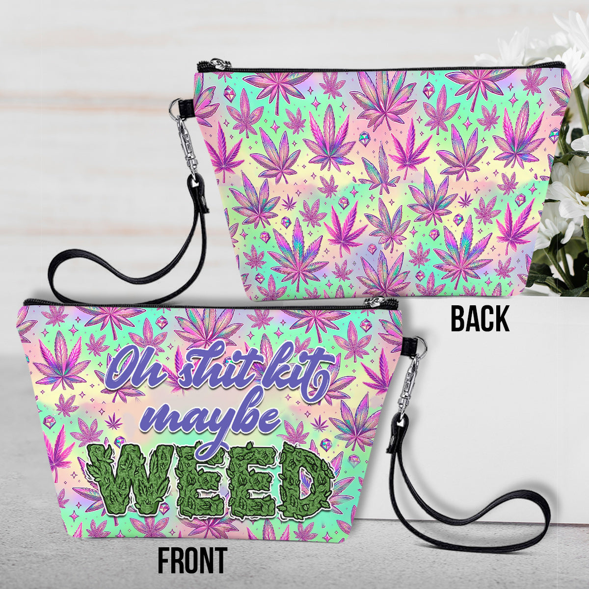 Mother Shite Maybe 420 - Personalized Weed Canvas Tote Bag & Cosmetic Bag