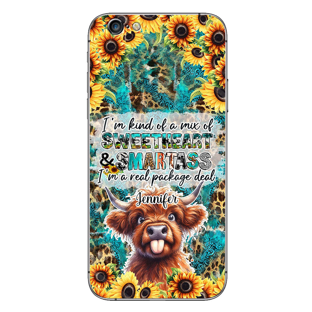 Sassy Highland Cow - Personalized Phone Case
