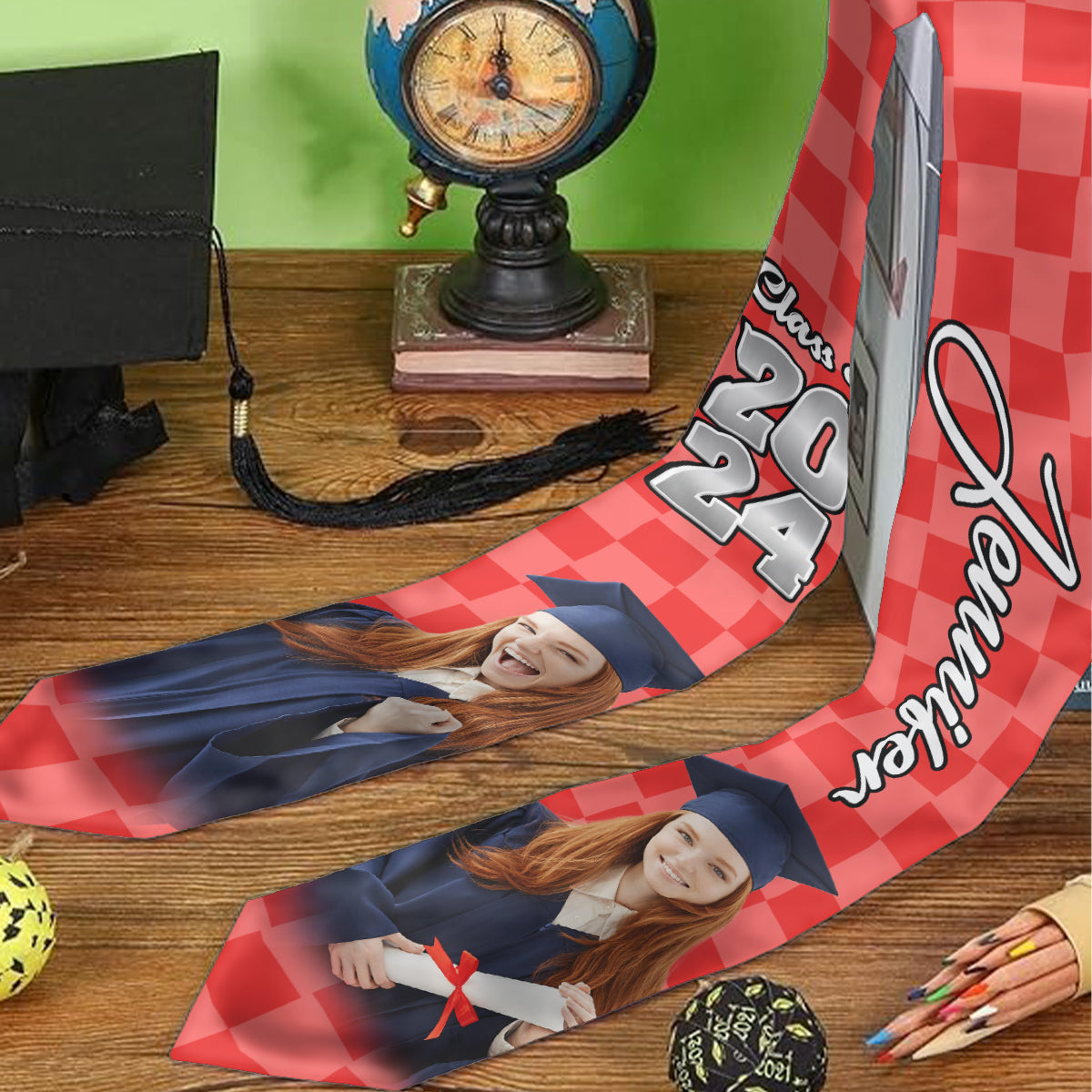 Photo Custom Graduation Stole Sash - Personalized Graduation Graduation Stole