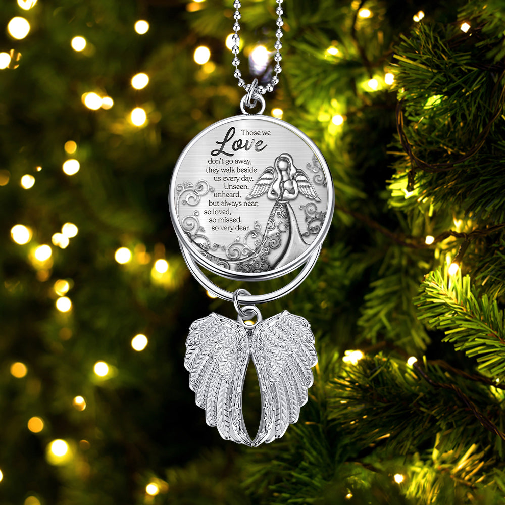 Those We Love Don't Go Away - Personalized Memorial Wings Ornament