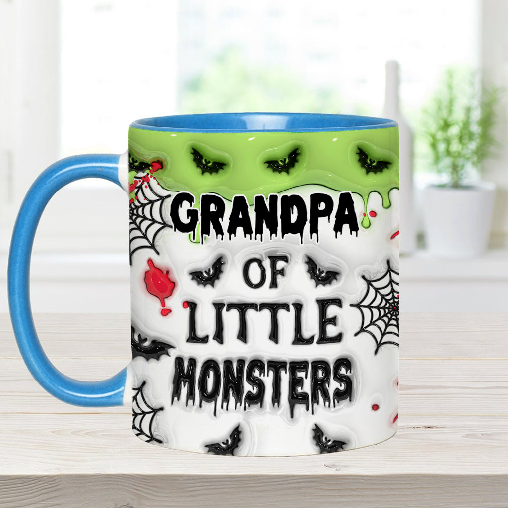 Grandpa Of Little Monsters Any Title - Personalized Grandpa Accent Mug