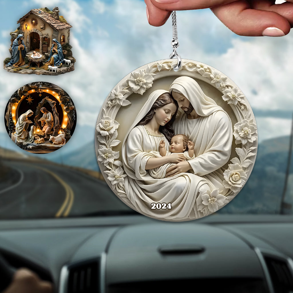 Pure White - Personalized Christian Car Ornament