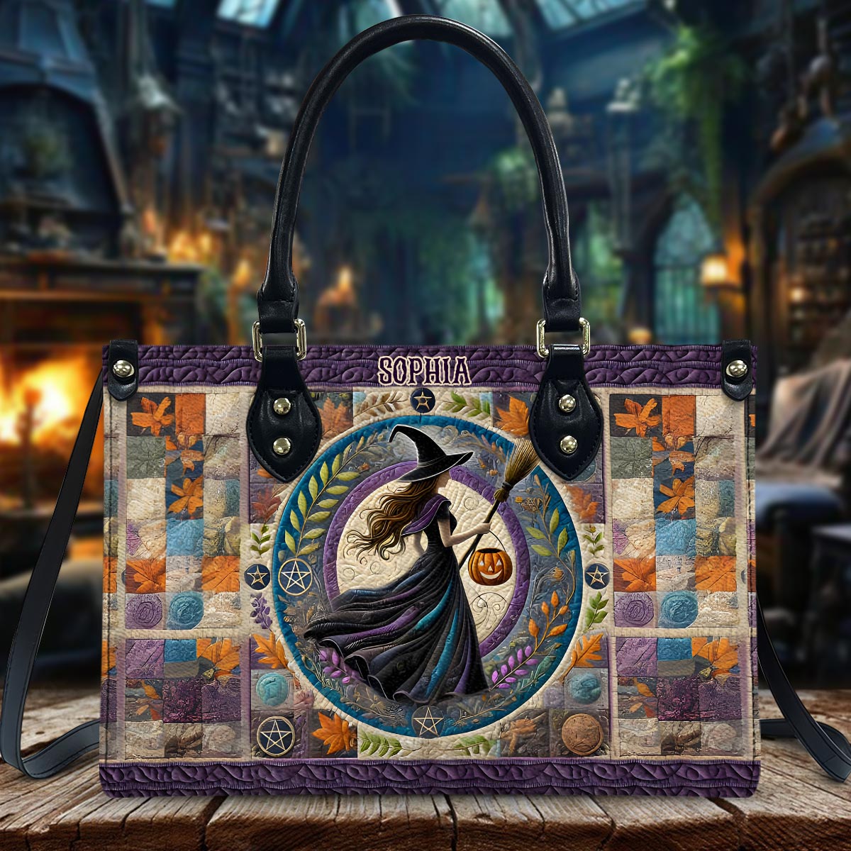 Beautiful Witch - Personalized Witch Leather Handbag