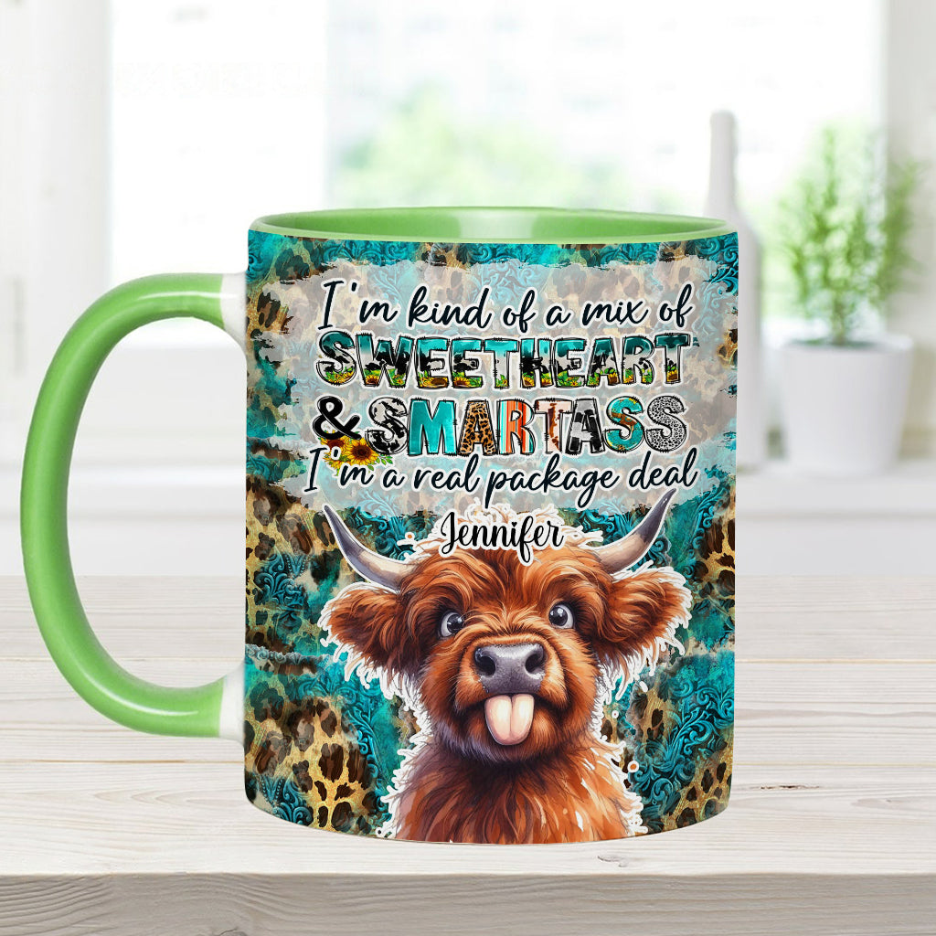 Sassy Highland Cow - Personalized Accent Mug