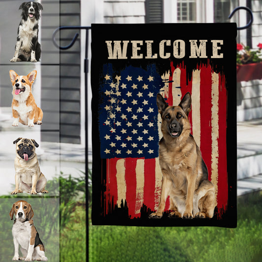 Puppy Flag - Personalized Dog Garden Flag
