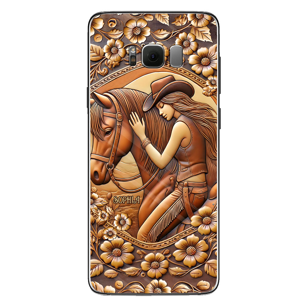 A Girl And Her Horse - Personalized Horse Phone Case