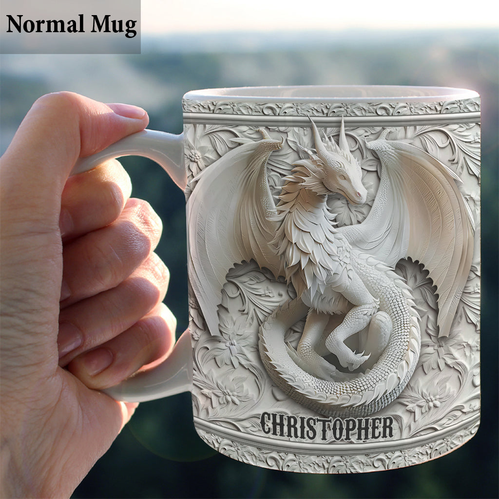 White Dragon - Personalized Dragon Mug