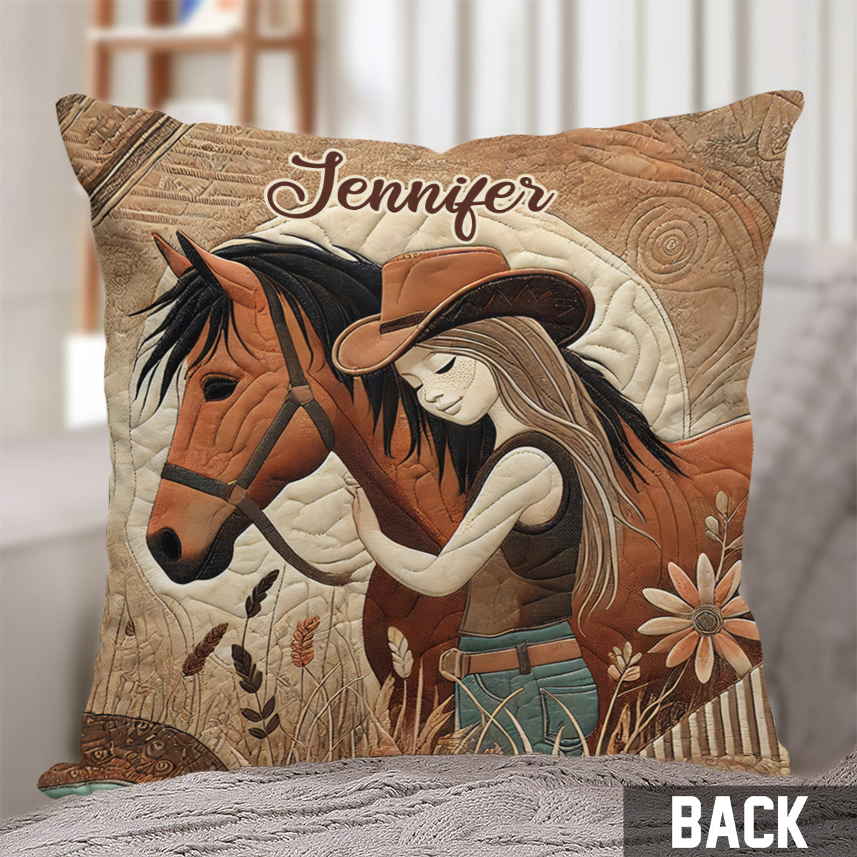Horse Lovers - Personalized Horse Throw Pillow