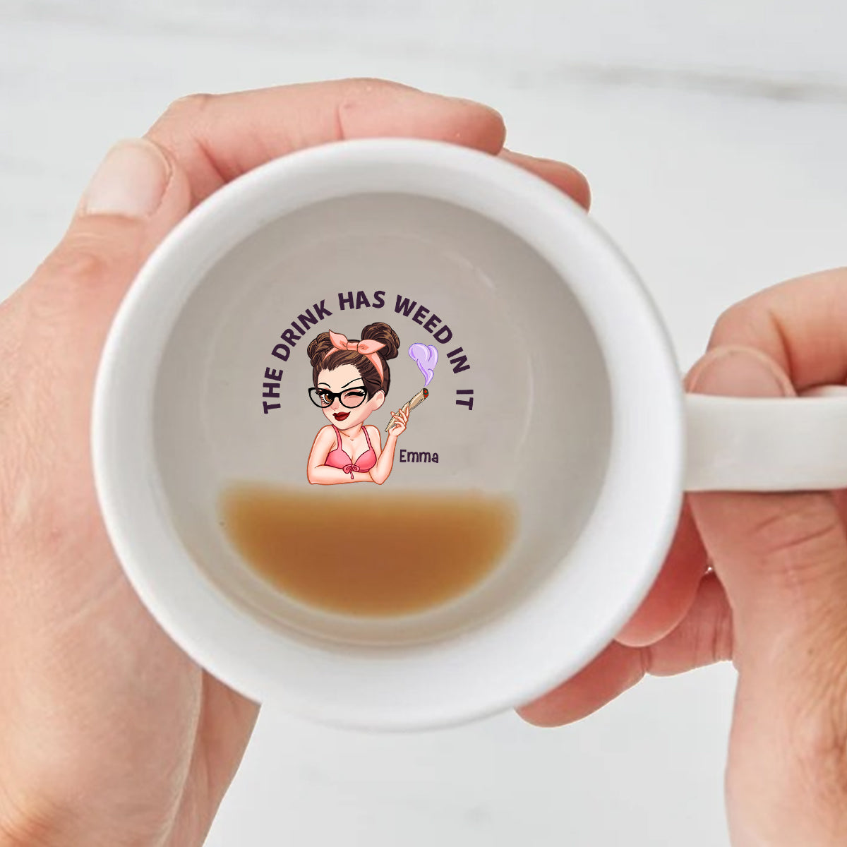 Puzz Puzz Pass - Personalized Weed Hidden Message Mug