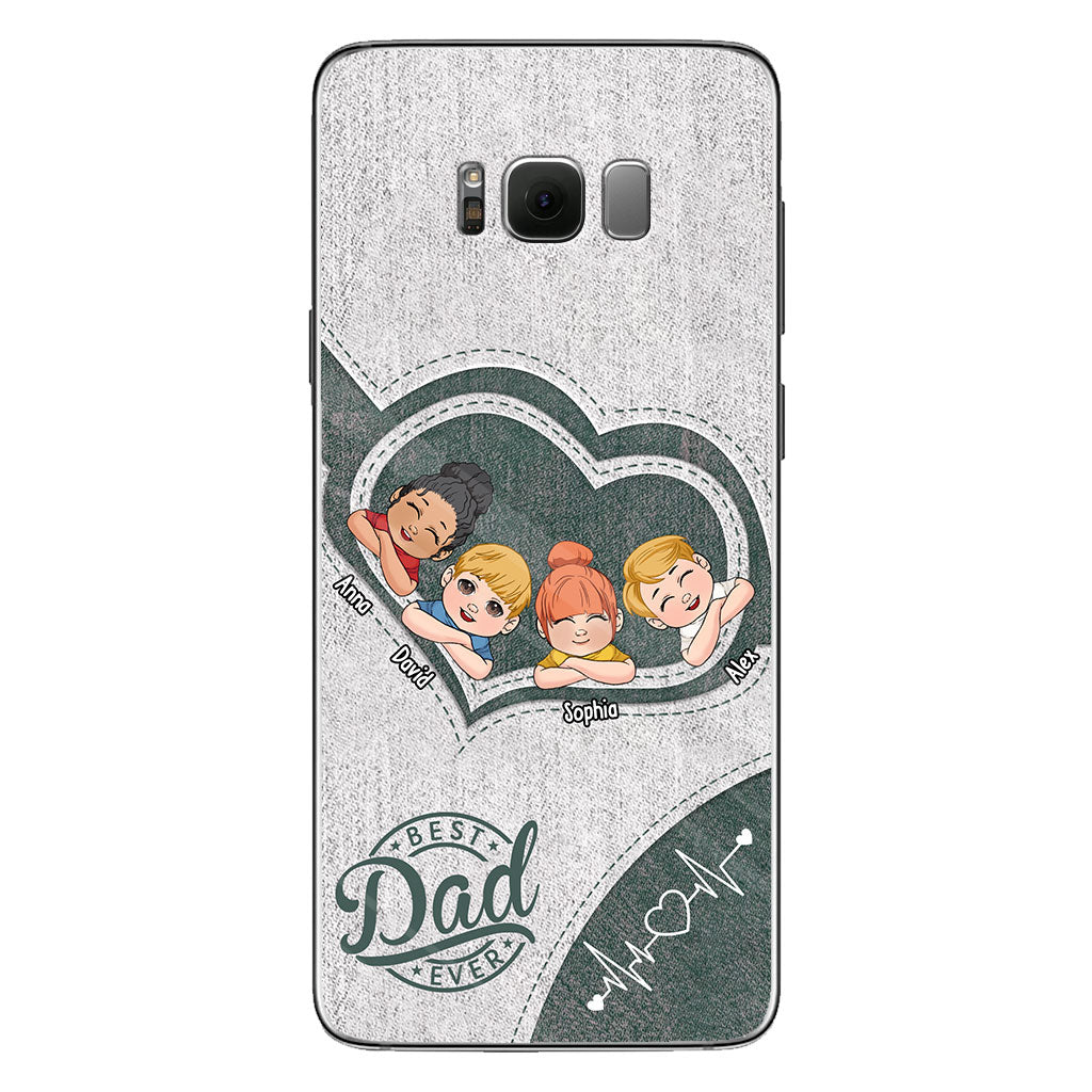 Dad's Heart Best Dad Ever - Personalized Father Phone Case