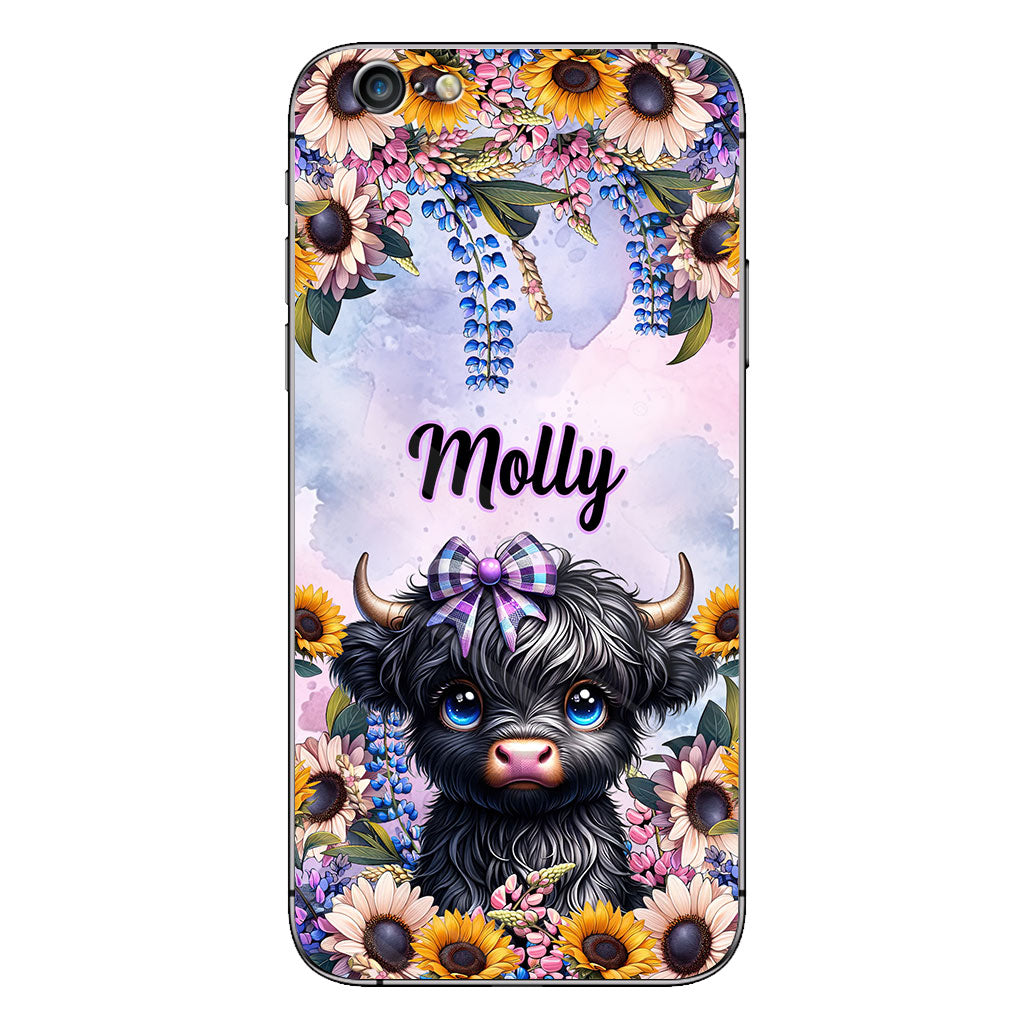 Cute Little Highland Cow - Personalized Phone Case