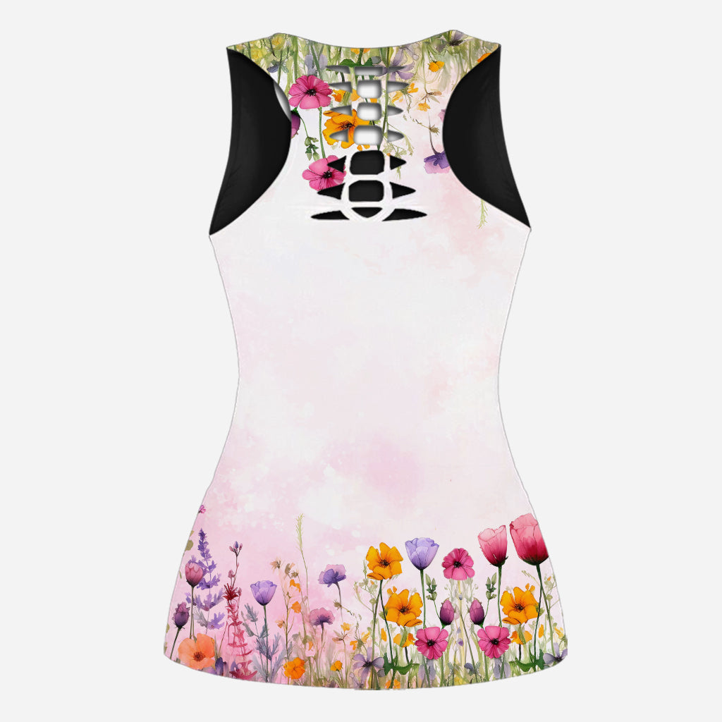 Mama Bear - Personalized Mother Hollow Tank Top and Leggings