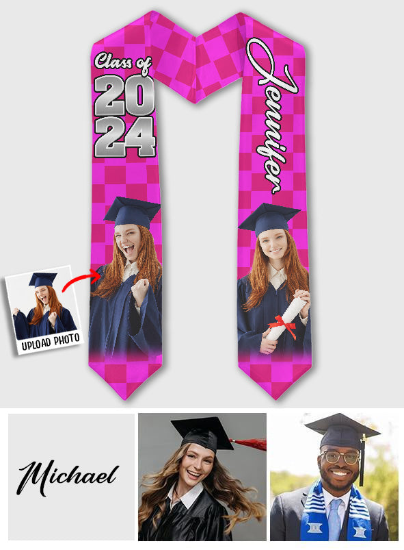Photo Custom Graduation Stole Sash - Personalized Graduation Graduation Stole