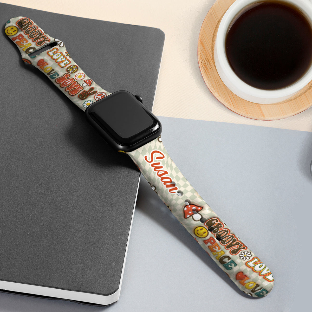 Hippie Soul Retro Multi Style - Personalized Hippie Apple Watch Band