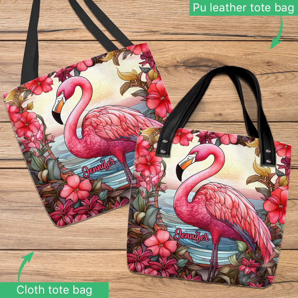 Love Flamingos - Personalized Flamingo Tote Bag